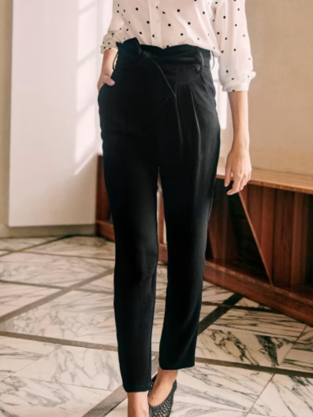 Sezane Austin Trouser in Black Pant Women’s Size 34 / 2